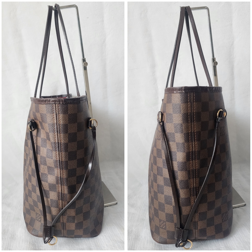 Auth Louis Vuitton Neverfull Damier Ebene MM Tote Bag - Picture 11 of 12
